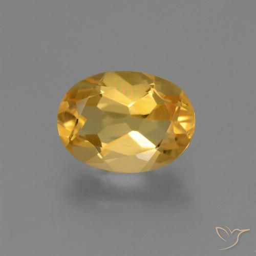 1.78ct Натуральный Оранжево-золотой Цитрин, Овал, VVS-VS