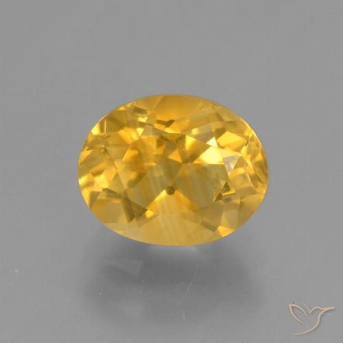 2.57ct Натуральный Яркое золото Цитрин, Овал, VVS-VS