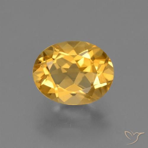 2.26ct Натуральный Яркое золото Цитрин, Овал, Чистота VVS