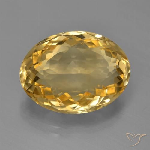 7.96ct Натуральный Золотой Цитрин, Овал, Чистота VVS