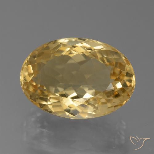 8.04ct Натуральный Золотисто-оранжевый Цитрин, Овал, Чистота VVS