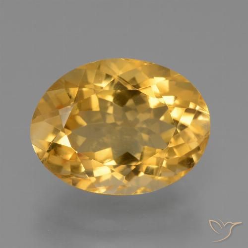 6.57ct Натуральный Темно-золотой апельсин Цитрин, Овал, VVS-VS