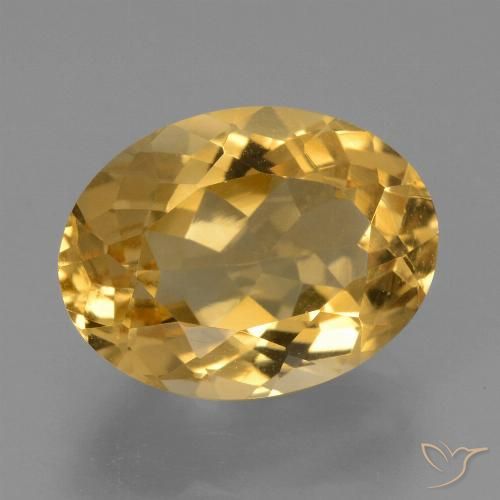 5.85ct Натуральный Темно-золотой апельсин Цитрин, Овал, Чистота VVS