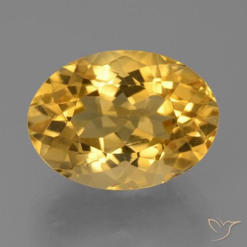 5.70ct Натуральный Темно-золотой апельсин Цитрин, Овал, Чистота VVS