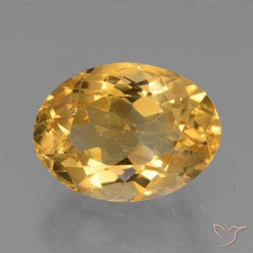 4.10ct Натуральный Темно-золотой апельсин Цитрин, Овал, Чистота VVS