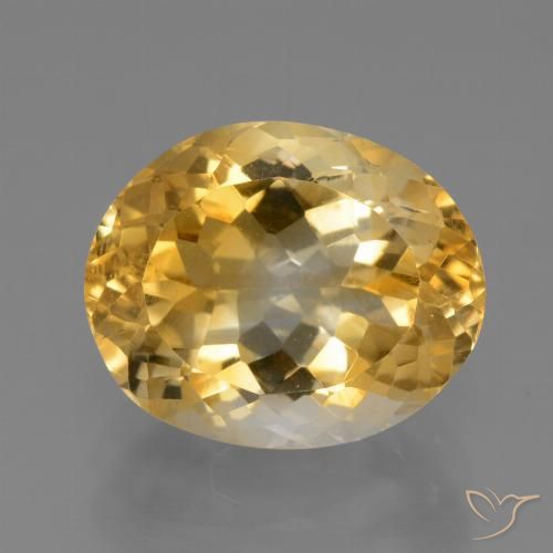 3.90ct Натуральный Золотой Цитрин, Овал, VVS-VS