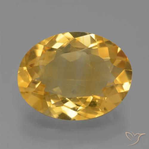 3.52ct Натуральный Среднее золото Цитрин, Овал, Чистота VS