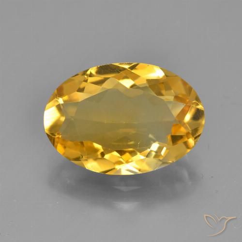 3.56ct Натуральный Темно-золотой апельсин Цитрин, Овал, Чистота VS