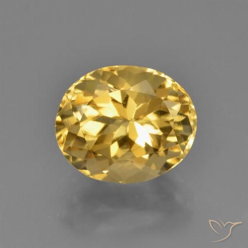 3.88ct Натуральный Золотисто-оранжевый Цитрин, Овал, VVS-VS