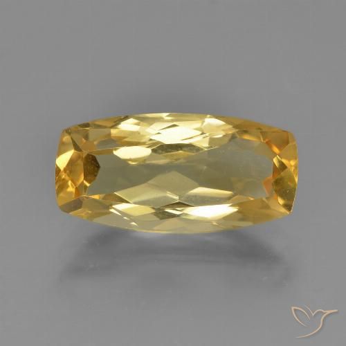 3.32ct Натуральный Золотисто-оранжевый Цитрин, Подушка, Чистота VVS