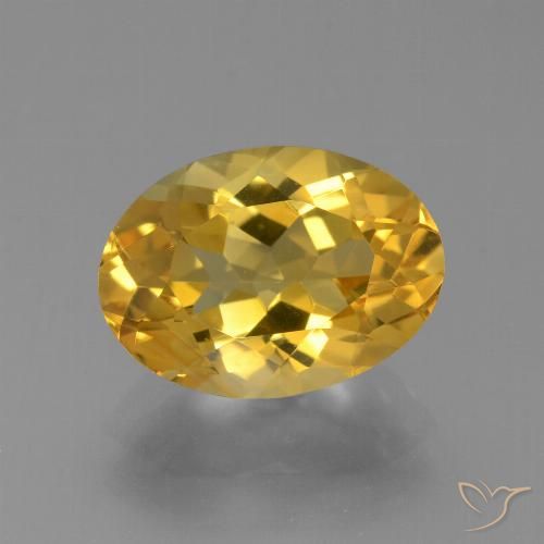 4.25ct Натуральный Темно-золотой апельсин Цитрин, Овал, Чистота VVS
