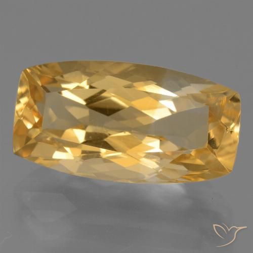 7.81ct Натуральный Темно-золотой апельсин Цитрин, Подушка, Чистота VS