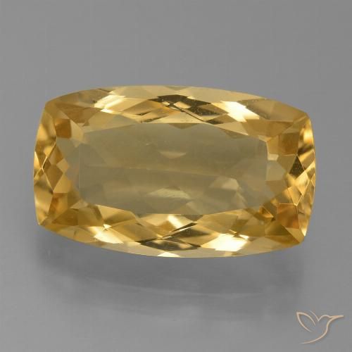 7.14ct Натуральный Темно-золотой апельсин Цитрин, Подушка, Чистота VVS
