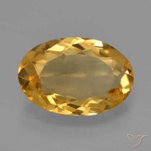 3.11ct Натуральный Темно-золотой апельсин Цитрин, Овал, Чистота VVS