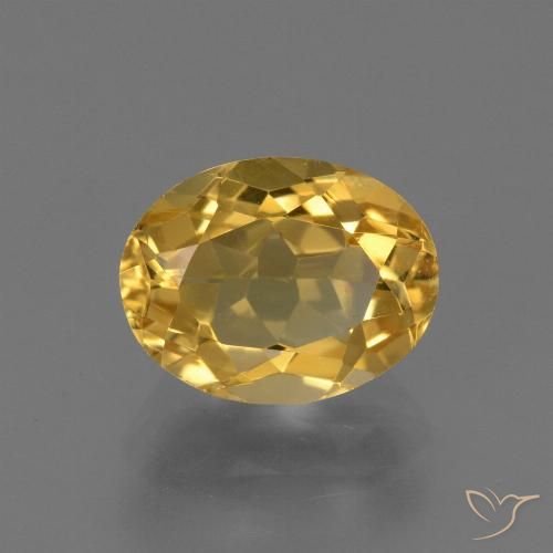 2.77ct Натуральный Темно-золотой апельсин Цитрин, Овал, Чистота VVS