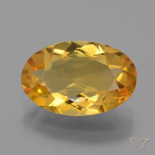 3.36ct Натуральный Темно-золотой апельсин Цитрин, Овал, Чистота VS
