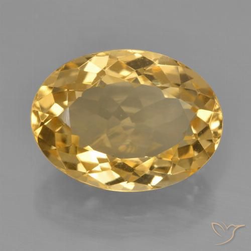 5.23ct Натуральный Темно-золотой апельсин Цитрин, Овал, Чистота VVS