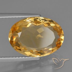 5.99 карата, натуральный Темно-золотой апельсин Цитрин, Овал, Чистота VVS