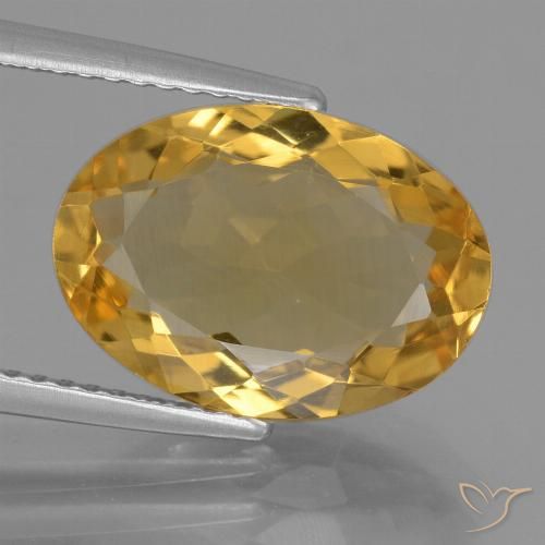 4.33ct Натуральный Темно-золотой Цитрин, Овал, VVS-VS