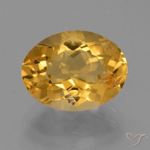 4.42ct Натуральный Темно-золотой апельсин Цитрин, Овал, Чистота VS