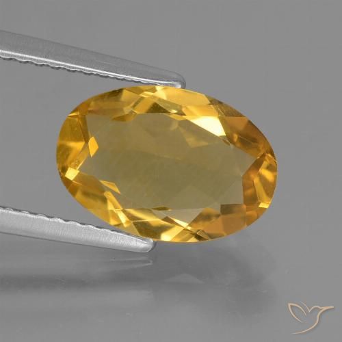 2.51ct Натуральный Темно-золотой апельсин Цитрин, Овал, VVS-VS