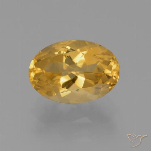 2.63ct Натуральный Средне-темный золотистый Цитрин, Овал, VVS-VS