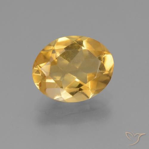 2.93ct Натуральный Темно-золотой апельсин Цитрин, Овал, VVS-VS