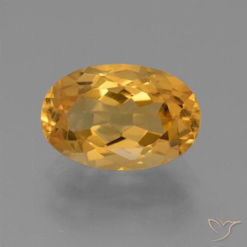 3.01ct Натуральный Оранжево-золотой Цитрин, Овал, VVS-VS