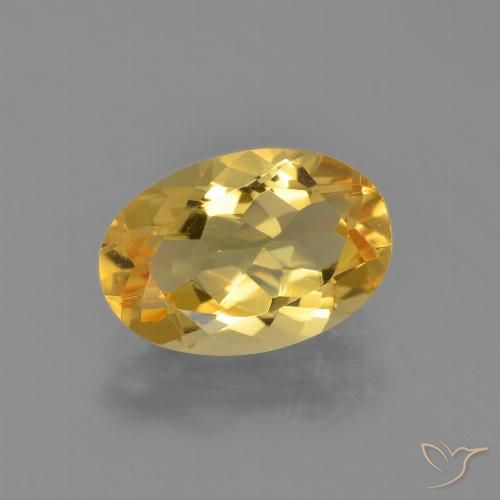 2.55ct Натуральный Золотой Цитрин, Овал, VVS-VS