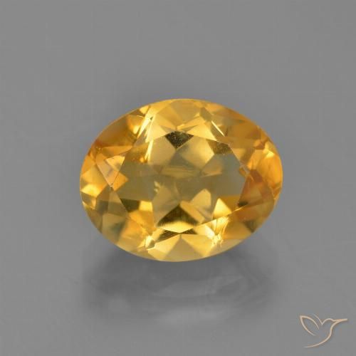 3.54ct Натуральный Темно-золотой апельсин Цитрин, Овал, VVS-VS