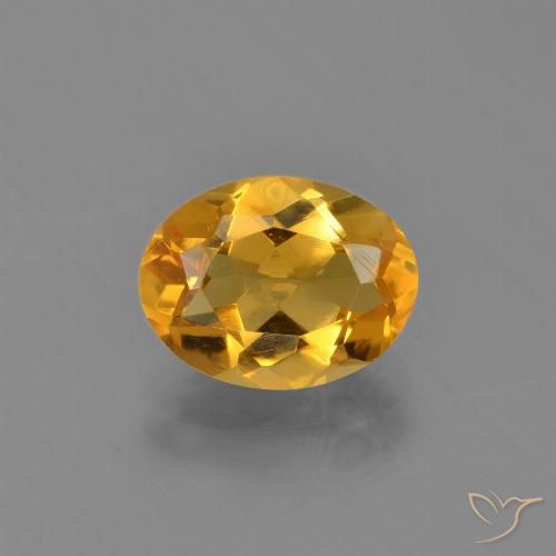 2.11ct Натуральный Глубокий оранжево-золотой Цитрин, Овал, VVS-VS