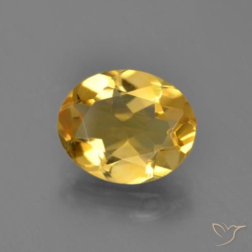 2.76ct Натуральный Темно-золотой апельсин Цитрин, Овал, VVS-VS