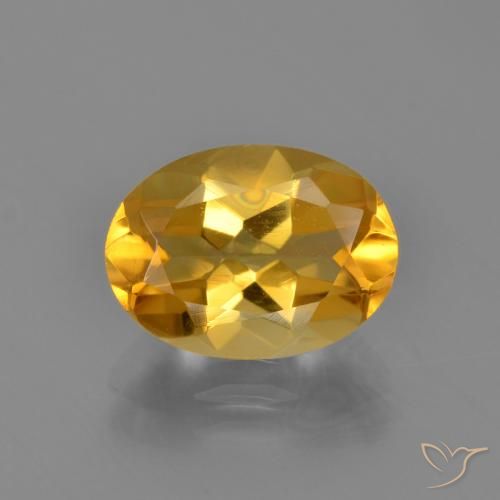 3.05ct Натуральный Темно-золотой Цитрин, Овал, VVS-VS, Photo A
