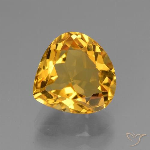3.27ct Натуральный Темно-золотой Цитрин, Форма груши, VVS-VS