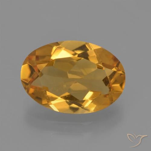2.51ct Натуральный Оранжево-золотой Цитрин, Овал, VVS-VS
