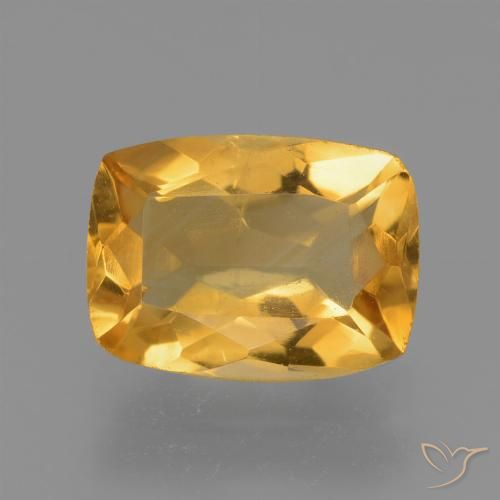 2.20ct Натуральный Оранжево-золотой Цитрин, Подушка, VS-SI