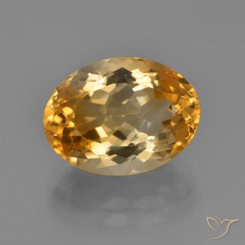 5.69ct Натуральный Средне-темный золотистый Цитрин, Овал, VVS-VS