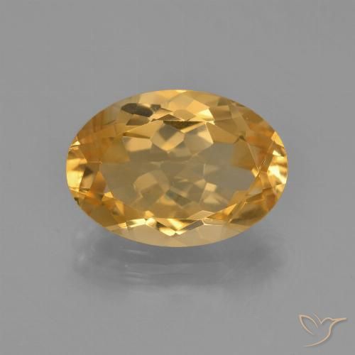 4.11ct Натуральный Оранжево-золотой Цитрин, Овал, VVS-VS