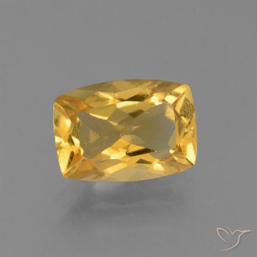 3.12ct Натуральный Яркое золото Цитрин, Подушка, Чистота VS