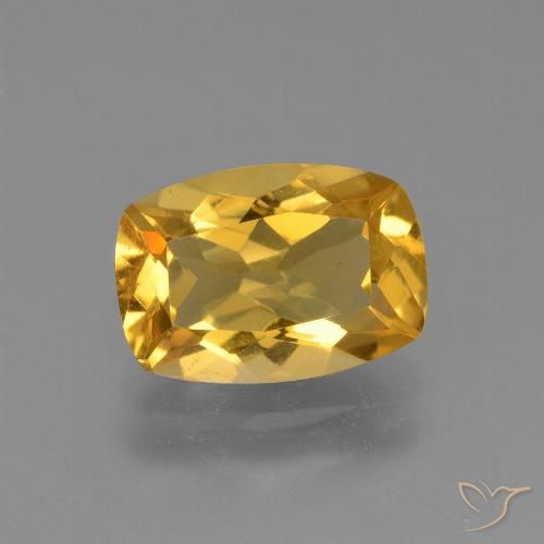 3.10ct Натуральный Средний золотой Цитрин, Подушка, VVS-VS