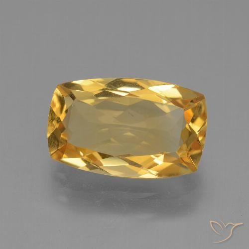 3.53ct Натуральный Темно-золотой апельсин Цитрин, Подушка, VVS-VS