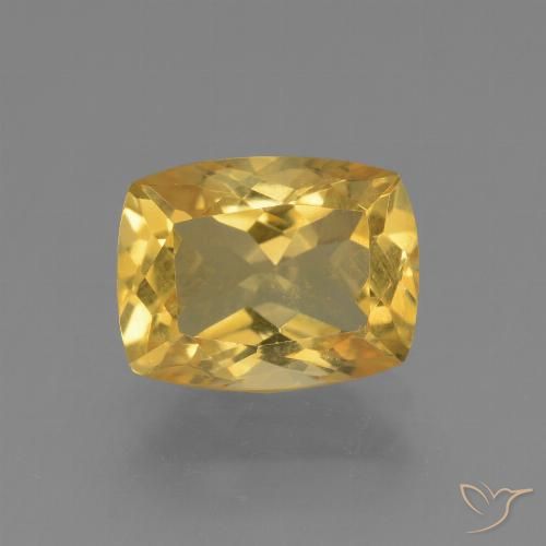 3.72ct Натуральный Золотой Цитрин, Подушка, VVS-VS