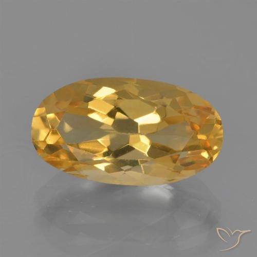 3.42ct Натуральный Темно-золотой апельсин Цитрин, Овал, Чистота VVS