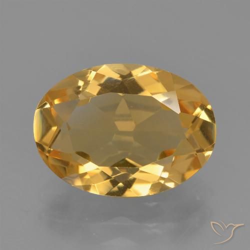 3.23ct Натуральный Темно-золотой апельсин Цитрин, Овал, VVS-VS