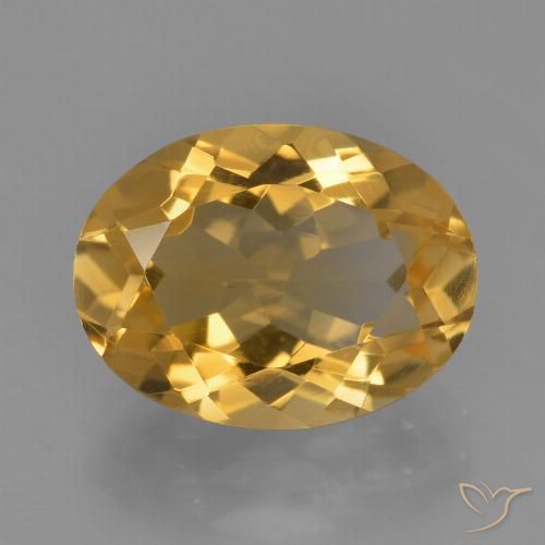 3.46ct Натуральный Темно-золотой апельсин Цитрин, Овал, VVS-VS