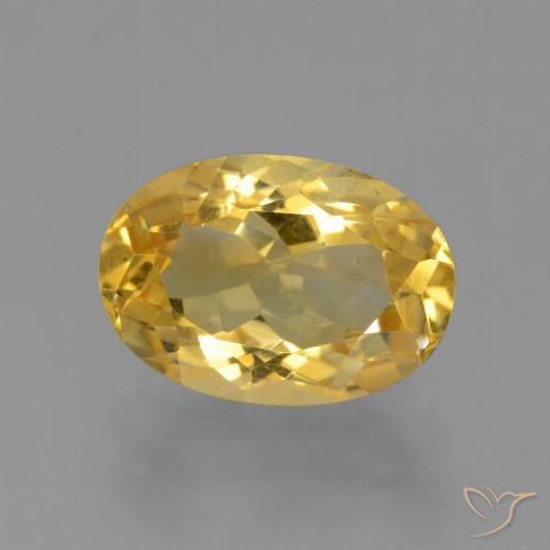 4.56ct Натуральный Золотой Цитрин, Овал, VVS-VS