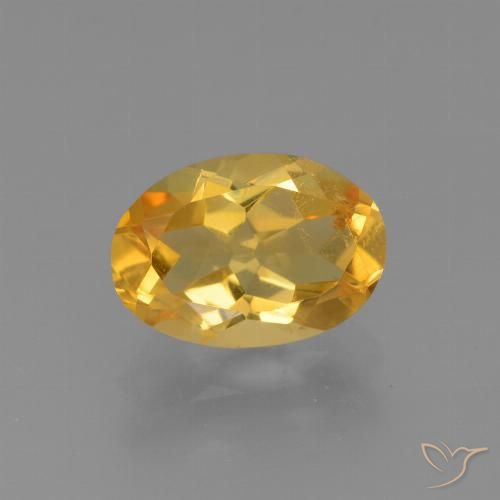 2.56ct Натуральный Темно-золотой апельсин Цитрин, Овал, Чистота VS