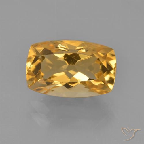 3.06ct Натуральный Темно-золотой апельсин Цитрин, Подушка, VVS-VS