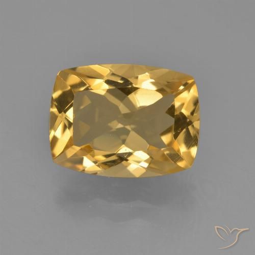 3.71ct Натуральный Темно-золотой апельсин Цитрин, Подушка, VVS-VS