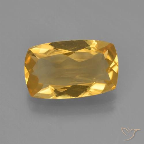 2.30ct Натуральный Средне-темный золотистый Цитрин, Подушка, VVS-VS